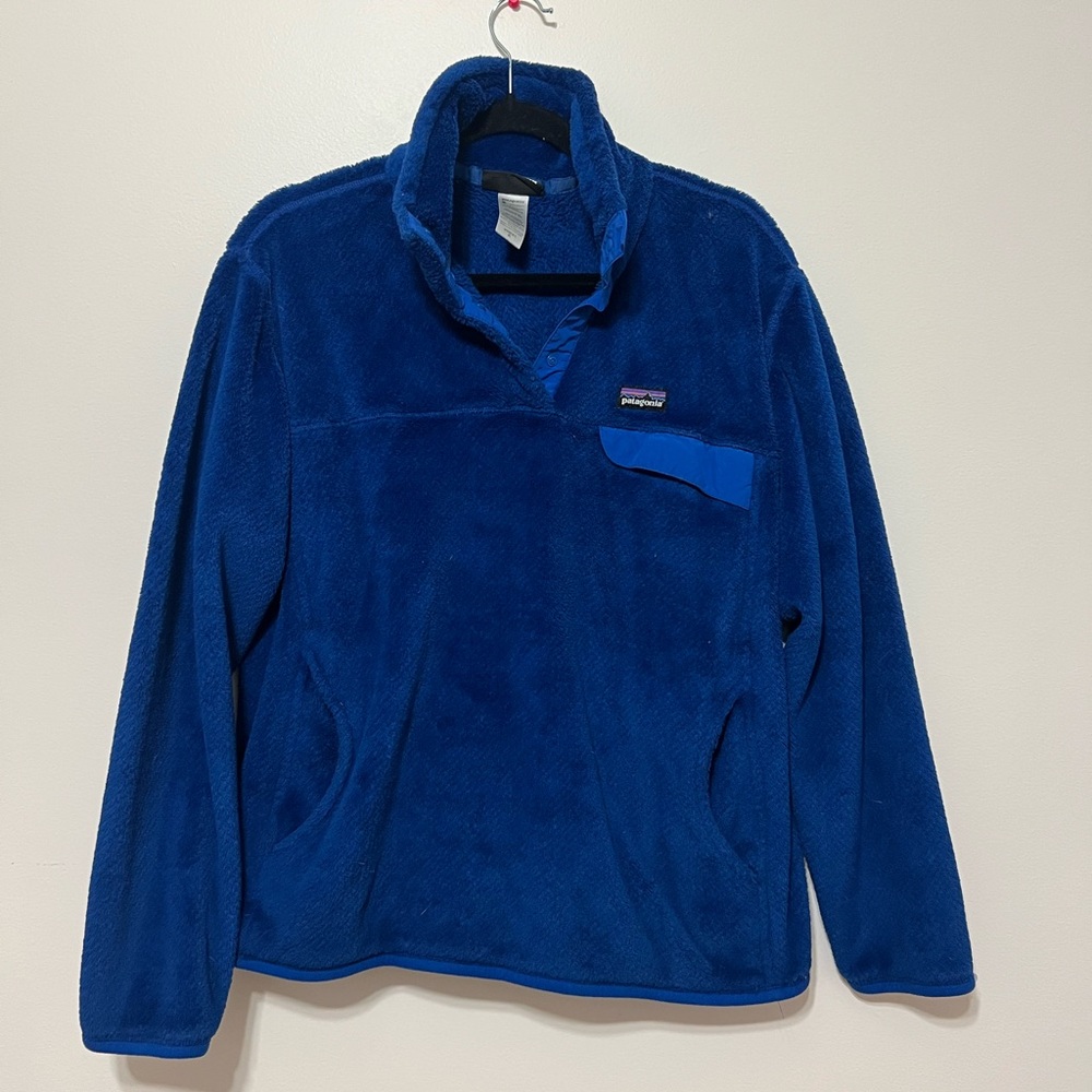 Women’s XL Patagonia 3/4 snap sweatshirt in royal blue